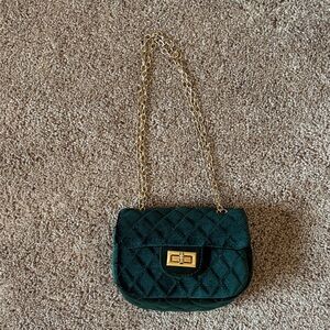 Kids Chic Quilted Crossbody Bag with Gold Chain